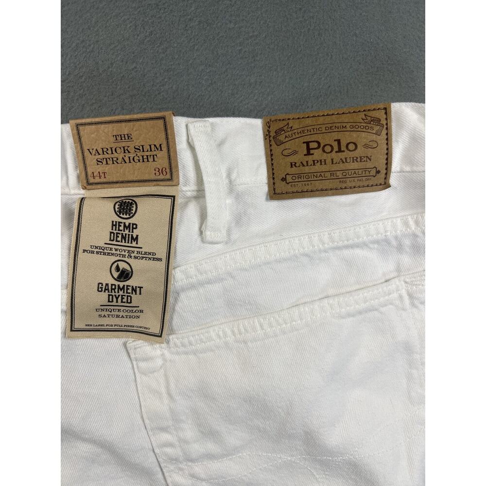 NEW Polo Ralph Lauren White Varick Slim Straight Jeans Men's size 44T/36 - Picture 4 of 11